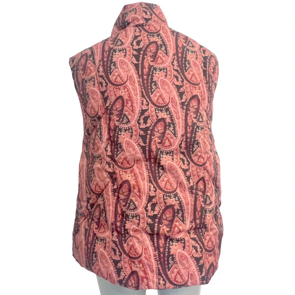 NEW FREE PEOPLE FLORA PAISLEY PUFFER VEST JACKET COAT SZ XS - Picture 5 of 12